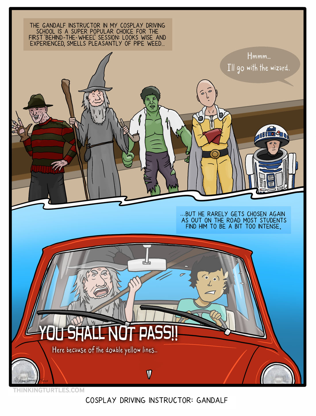 Cosplay Driving Instructor: Gandalf